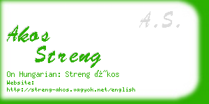 akos streng business card